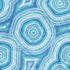 Infinite Agate Geode Seamless Repeat Vector Pattern Swatch. Bands and crystal centers. Abstract, natural, contours, raw, earth, stone, rock, mineral, nature, random, colorful. Generative Art.