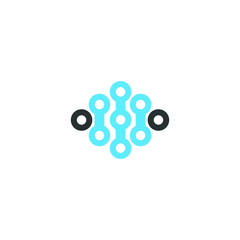 Technology logo, computer and data related business, hi-tech and innovative