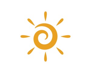 sun ilustration logo vector icon