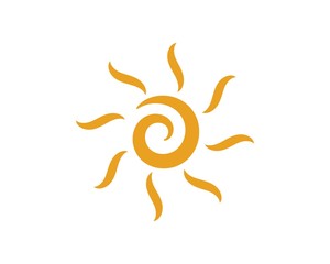 sun ilustration logo vector icon