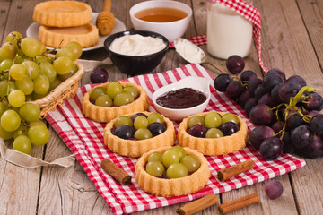 Grape tarts.