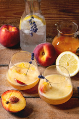 Peach cold lemonade