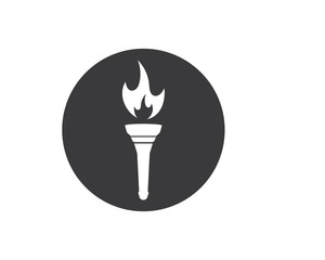 torch logo icon illustration vector design