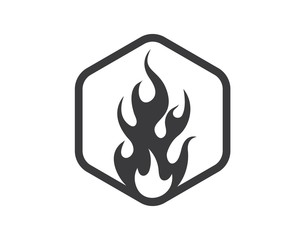 Fire flame Logo icon vector illustration design