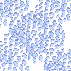 Hand drawn illustration with blue scribble color texture ink hand on black background for decoration design. Hand drawn trendy native modern paint ink texture. Decorative color art. Abstract ink blot.