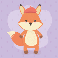 cute and little fox character