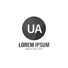UA Letter Logo Design. Creative Modern UA Letters Icon Illustration