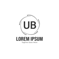 UB Letter Logo Design. Creative Modern UB Letters Icon Illustration