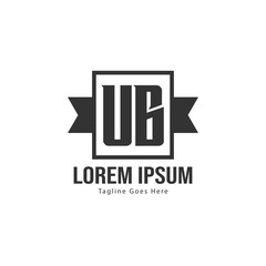 UB Letter Logo Design. Creative Modern UB Letters Icon Illustration