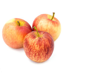 red apples isolated on white background