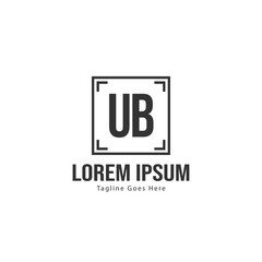 UB Letter Logo Design. Creative Modern UB Letters Icon Illustration