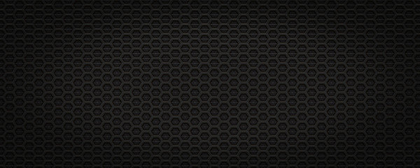 Black hexagon background
