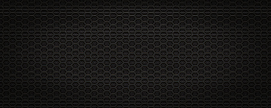 Black hexagon background