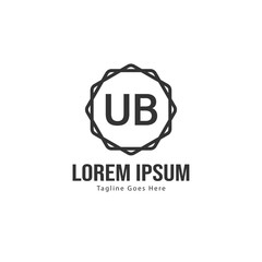 UB Letter Logo Design. Creative Modern UB Letters Icon Illustration