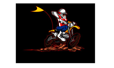 dirt bike vector illustration