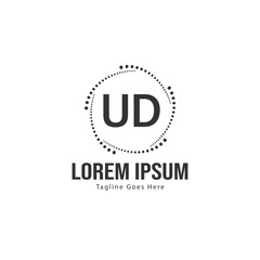 UD Letter Logo Design. Creative Modern UD Letters Icon Illustration