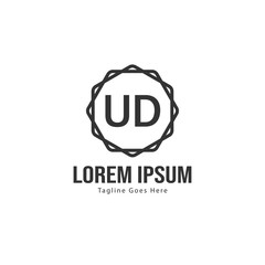 UD Letter Logo Design. Creative Modern UD Letters Icon Illustration