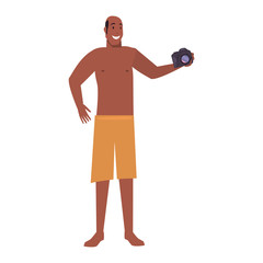 Fototapeta premium summer time people icon vector ilustration