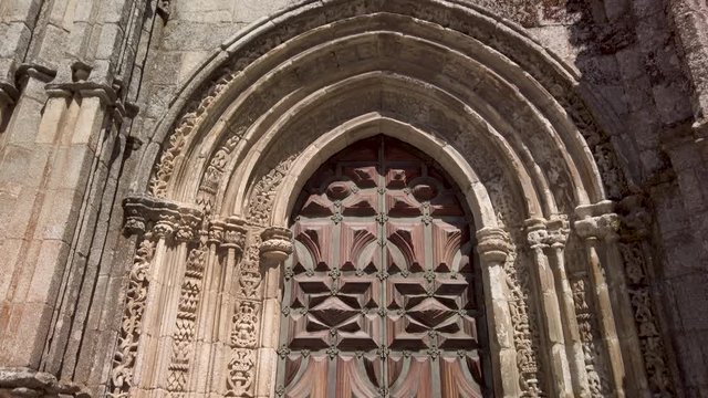 Details of the main facade of the Cathedral of Lamego, Portugal.
