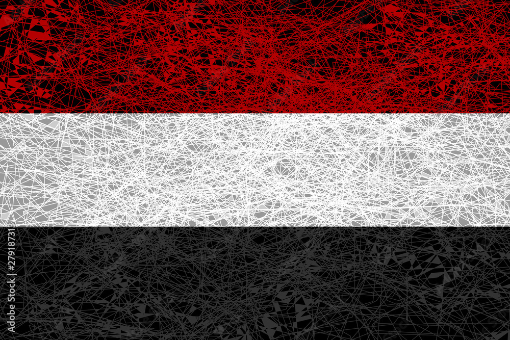 Wall mural Flag of Yemen.