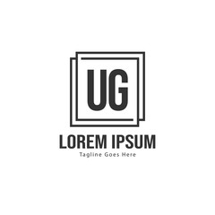 UG Letter Logo Design. Creative Modern UG Letters Icon Illustration