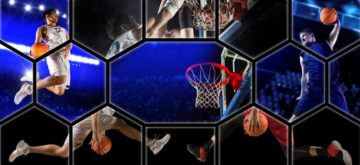 Sports collage basketball