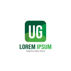 UG Letter Logo Design. Creative Modern UG Letters Icon Illustration