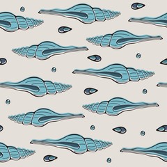 Colorful sea seamless pattern. Illustration in vector