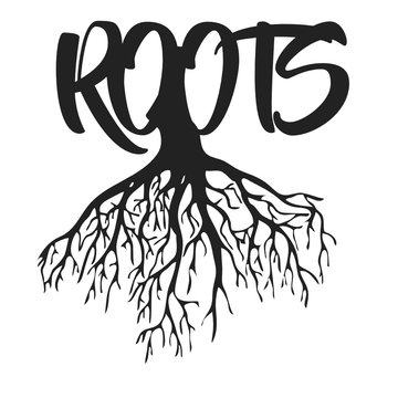 Roots Text Vector Illustrator