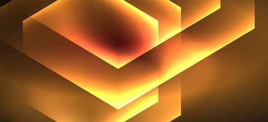 Obraz premium Neon shiny color lines background. Abstract colorful web template Geometric modern technology concept.