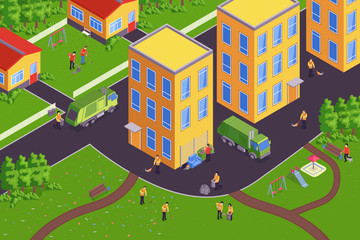 Isometric Garbage Composition