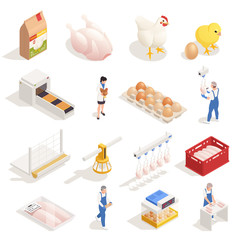 Chicken Farm Isometric Set 