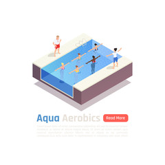 Aqua Aerobics Isometric Composition 