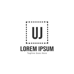 UJ Letter Logo Design. Creative Modern UJ Letters Icon Illustration