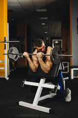 Fototapeta premium sports lifestyle, more muscular body.sports lifestyle, more muscular body. the man is engaged in fitness