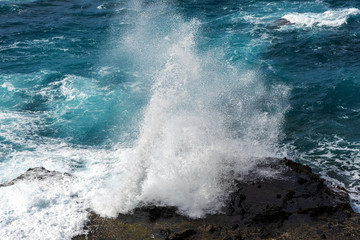 Waves crashing on the rock - Batanes island Philippines