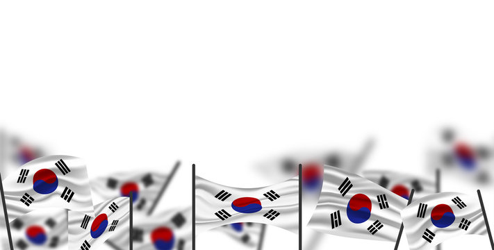 South Korea flag background. Flag of South Korea.