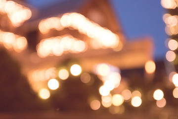 Fototapeta premium Blur of Christmas wallpaper decorations concept. Holiday festival backdrop