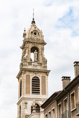 Fototapeta na wymiar Paroisse Saint Pierre Fourier, Tower of Church in Pont a Mousson, France