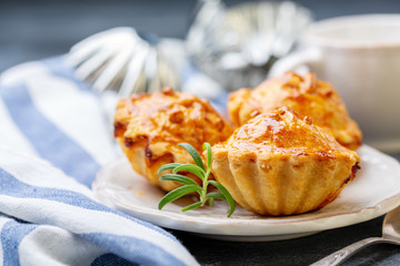 Traditional meat mini pies on a plate.