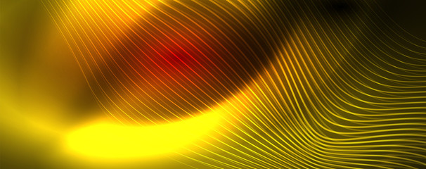 Shiny neon lines techno magic futuristic background, magic energy space light concept, abstract background wallpaper design