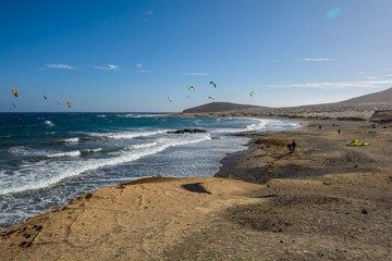 Beautiful view of the ocean. Tenerife, Canary islands, Spain.