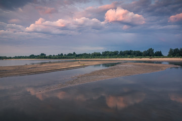 Morning on the Vistula River somewhere in Masovia, Poland