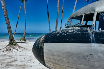 old boat on the beach
