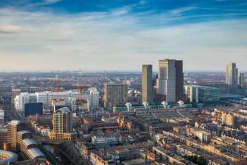 Fototapeta premium aerial view on the city centre of The Hague