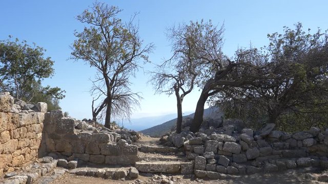  A view of the archaeological site Of Lato Crete (Kritsa, Lasithi). An ancient Dorian city-state