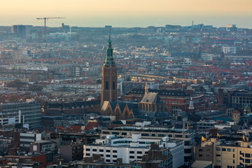 aerial view in the city centre of The Hague