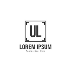 Fototapeta na wymiar UL Letter Logo Design. Creative Modern UL Letters Icon Illustration