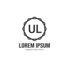 UL Letter Logo Design. Creative Modern UL Letters Icon Illustration