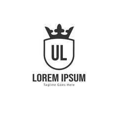UL Letter Logo Design. Creative Modern UL Letters Icon Illustration